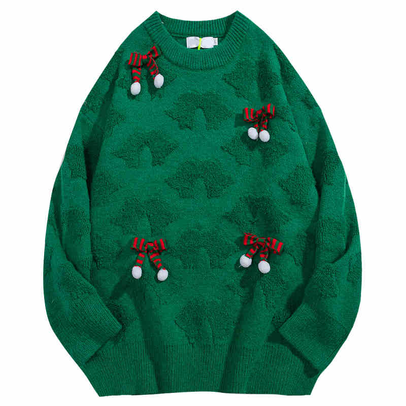 BLITZ リボン立体デコレーションクリスマスセーター