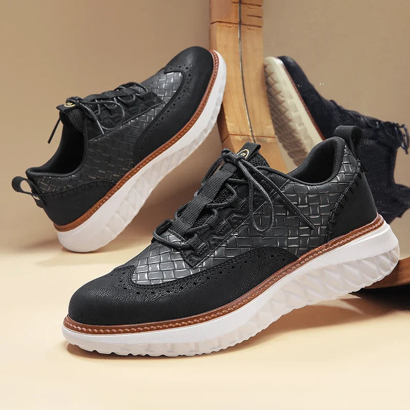 OXFORD オックスフォードリッジ レザースニーカー ブラック