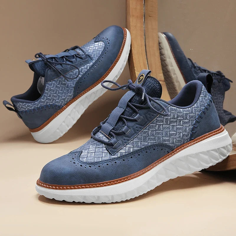 OXFORD オックスフォードリッジ レザースニーカー ブルー